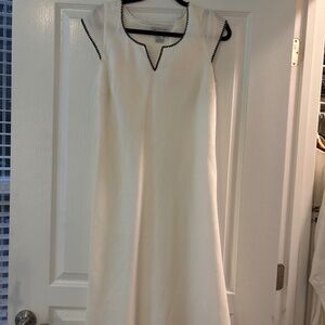 White linen dress